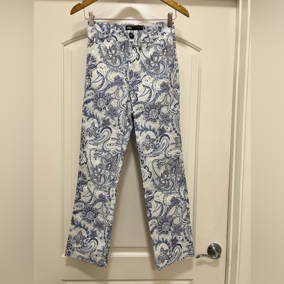 NWOT Zara Paisly Printed Trousers - Picture 9 of 13